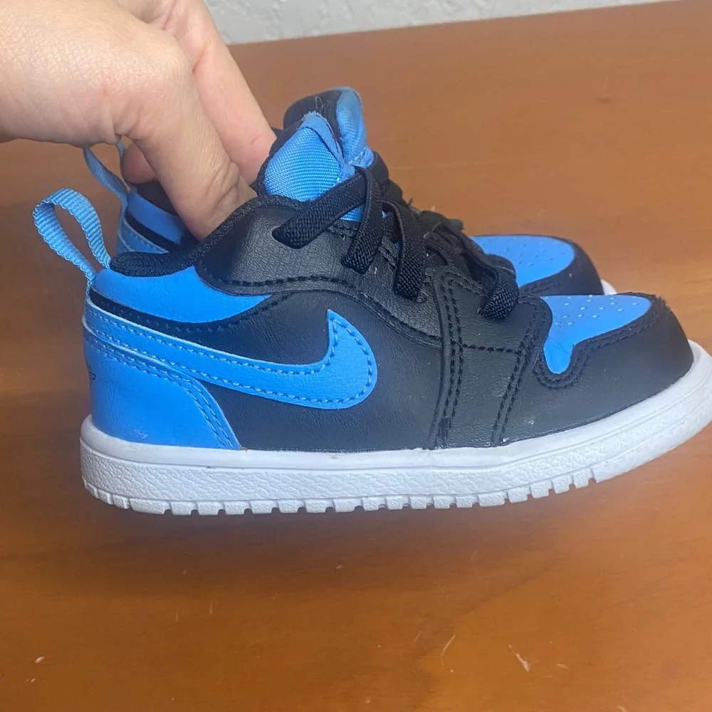 Nike Air Jordan 1 Low Alt Toddler Black and University Blue Low-Top Sneakers